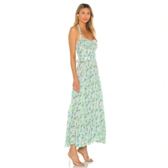SWF Halter Midi Maxi Floral Halterneck Dress Renewed Small - Picture 4 of 9